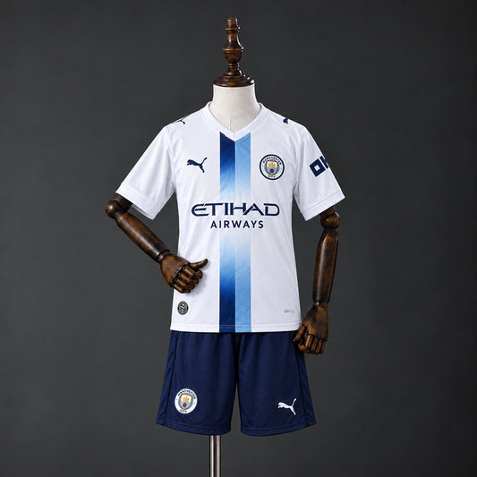 Conjunto Infantil Manchester City III 26/27 Torcedor Puma Masculina - Branca