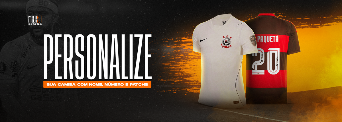 Personalize a sua camisa com nome e número