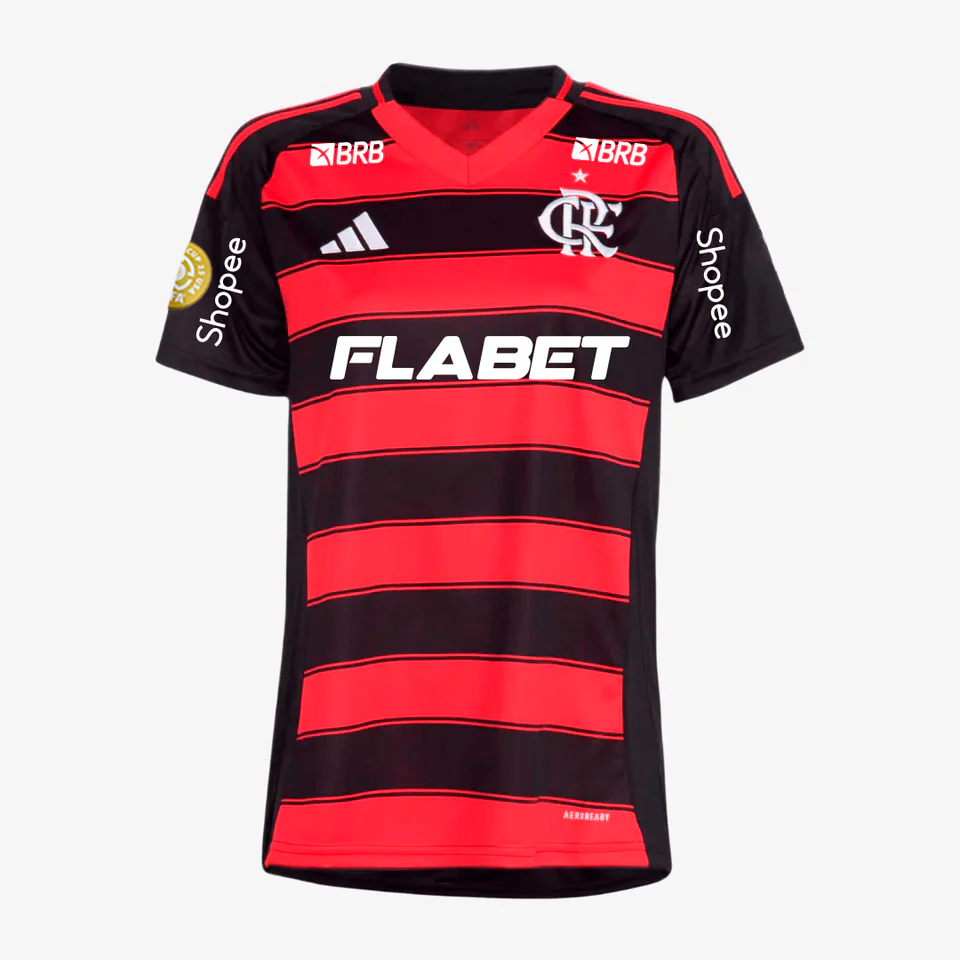 Camisa Feminina Adidas Flamengo 2025/26 I Com Patrocínios - imagem 2