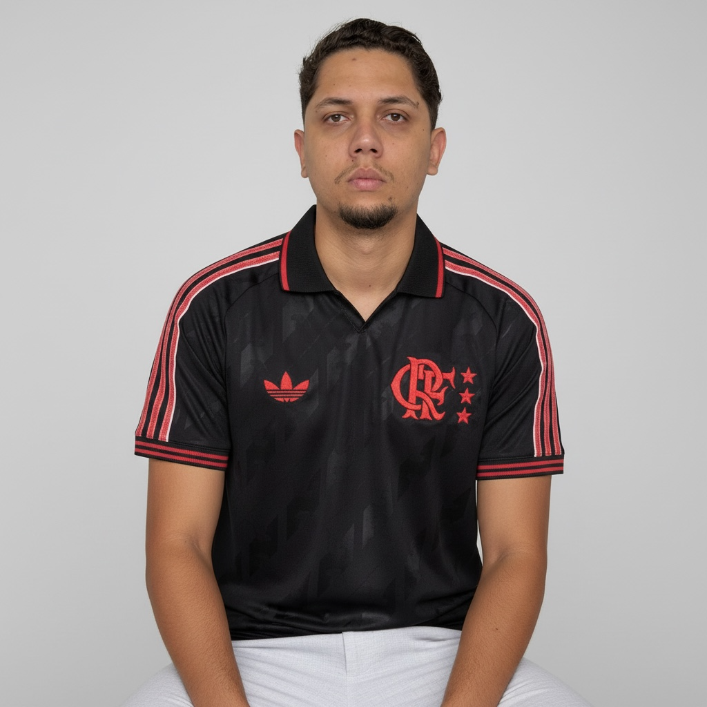 Camisa Flamengo Lifestyler 25/26 Adidas Masculina - Preto - imagem 2