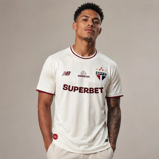 camisa 3 sao paulo fc 26 27 modelo jogador de frente