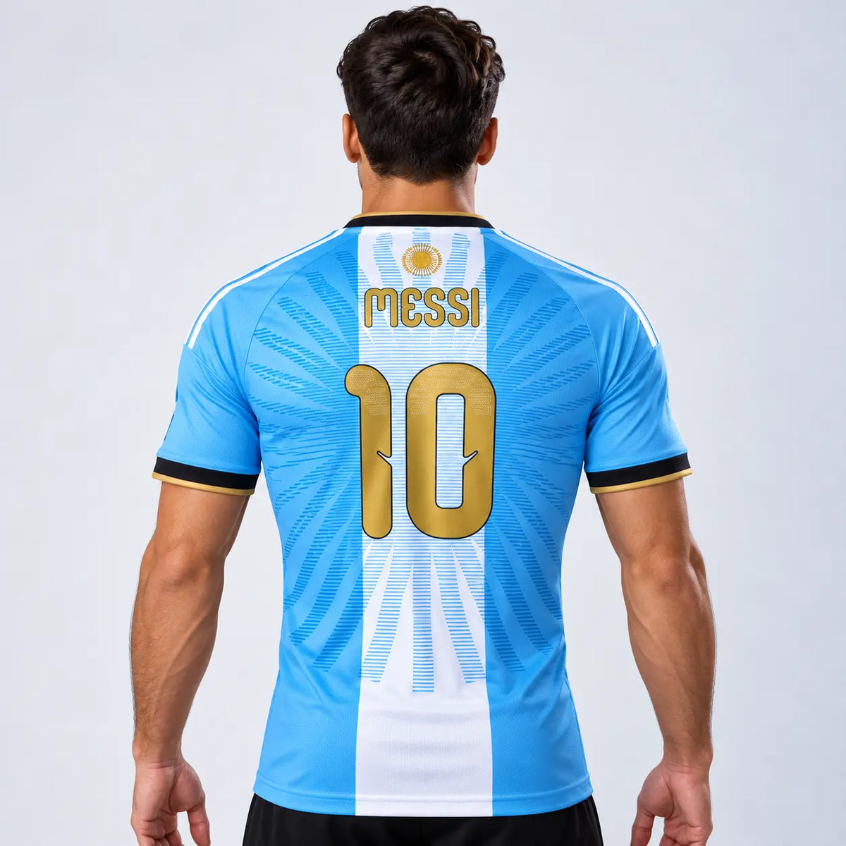 Camisa Argentina Especial Messi 2026 (MESSI 10) Jogador Masculina - Azul e branca