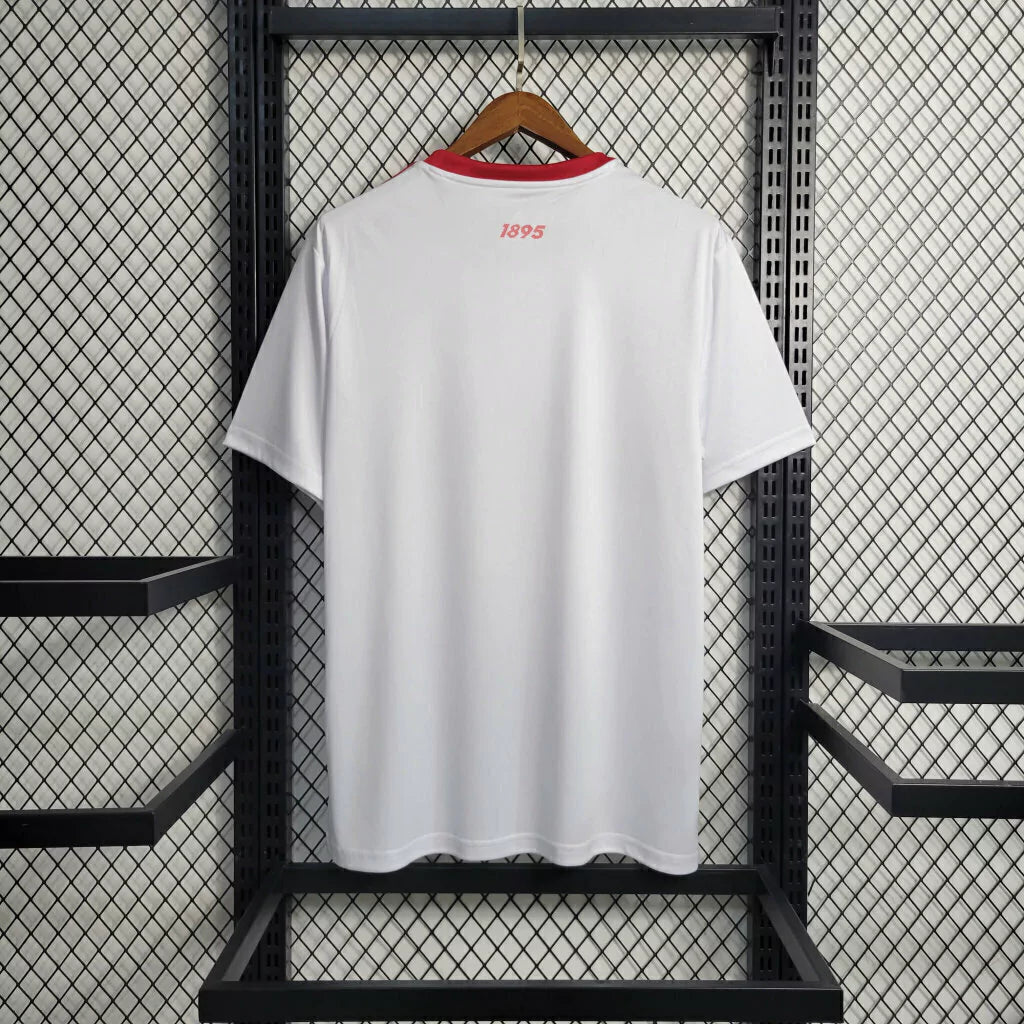 Camisa Retrô Flamengo II 2019/20 Torcedor Adidas masculina branca, uniforme reserva inspirado na histórica temporada de 2019 do Flamengo costas