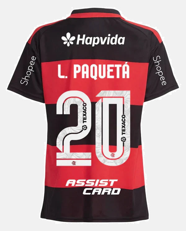 Camisa Flamengo I 2026 L. Paquetá N° 20 - imagem 6