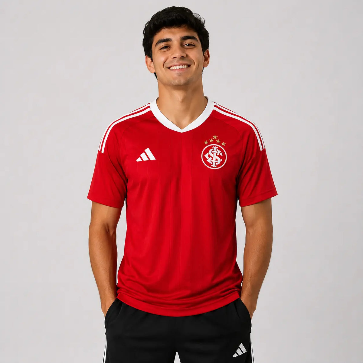 camisa internacional 26/27 vermelha titular de frente