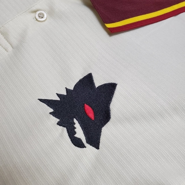 Camisa Roma II 2020/21 Torcedor Nike masculina bege, uniforme reserva com tecido leve e respirável e escudo da AS Roma no peito escudo lobo