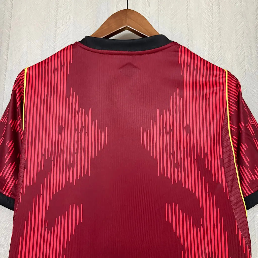 camisa brasil vermelha 2026 pt torcedor masculina jordan detalhes costas