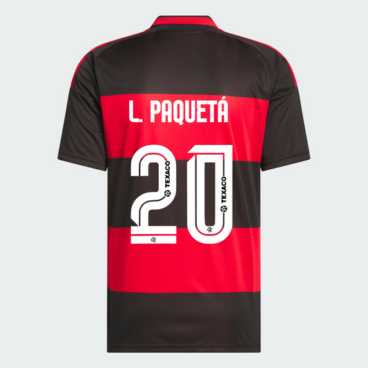 Camisa Flamengo I 2026 L. Paquetá N° 20