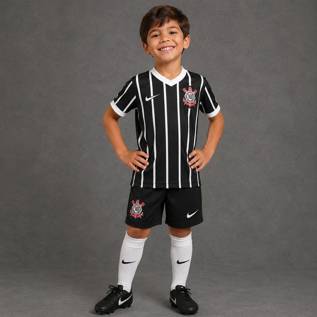 Kit Infantil Corinthians Nike II 2026/27 - Preto